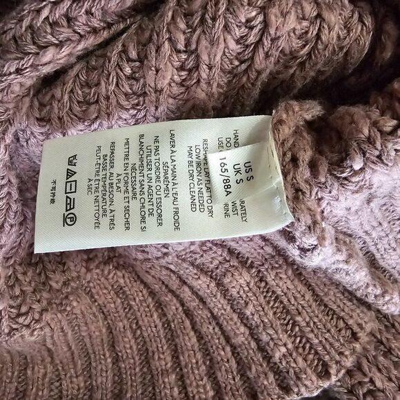 NWT FREE PEOPLE COCOA / MAR DEEP V NECK LONG JUMPER SWEATER SIZE SMALL - Picture 12 of 16